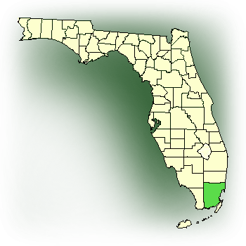 Distribution map for Carter's Orchid (Basiphyllaea corallicola)