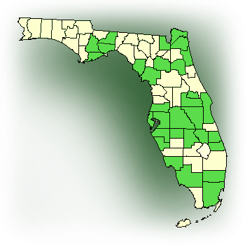Distribution map for Multi-flowered Grass Pink (Calopogon multiflorus)