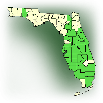 Distribution map for Scarlet Ladies' Tresses (Sacoila lanceolata)